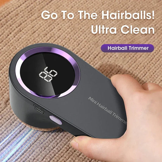 LintGone Pro removing bobbles from a coat — coat and winter jacket fabric care